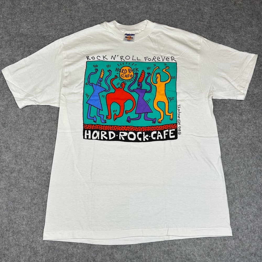 VTG 1992 Hard Rock Cafe Honolulu T Shirt L Unworn Deadstock Made in USA Big Hed